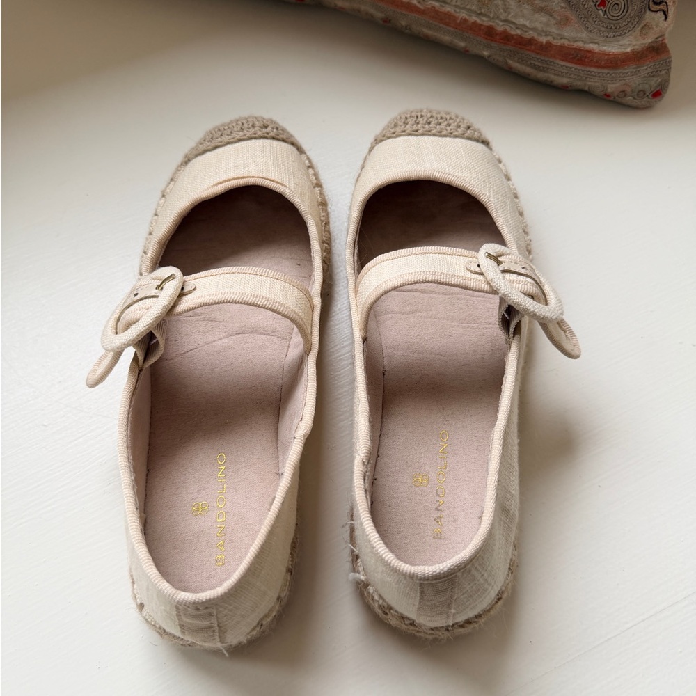 NWOT Bandolino Linen Crochet Toe Espadrille Mary Janes - 6.5 - Picture 6 of 10